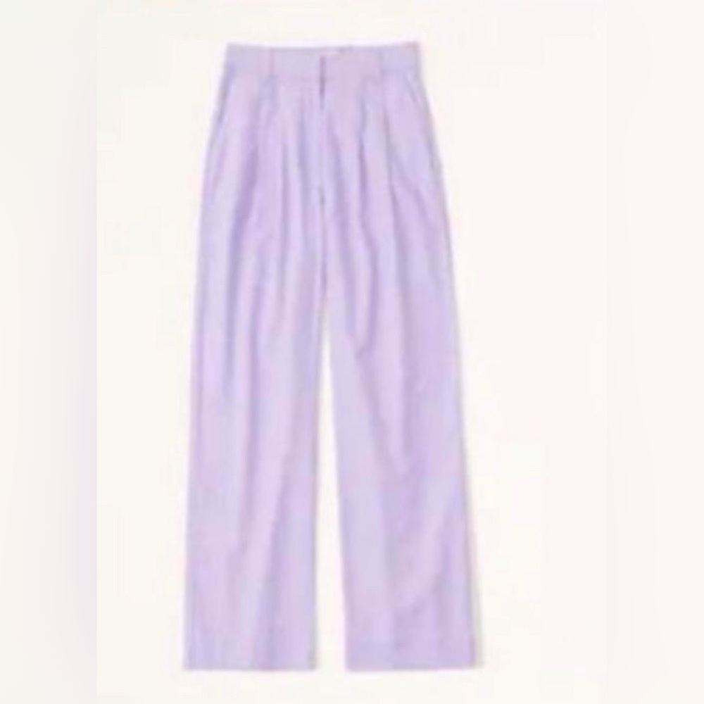 Abercrombie & Fitch Purple High-Waisted Trousers